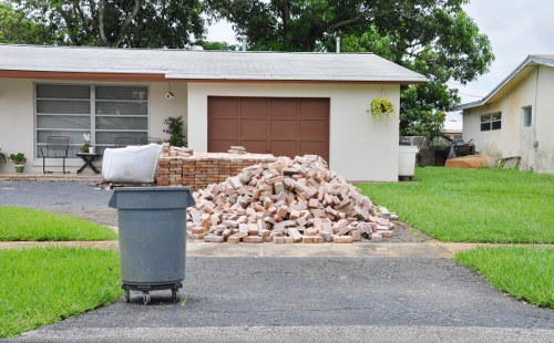 Tools and equipment being cleared from garage