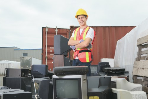 Investigator reviewing waste transfer records during inspection